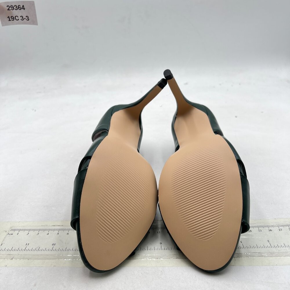 Pazzion Green Sexy Open Toe Slip On Stiletto Heeled Two Pieces Sandals - Picture 7 of 8
